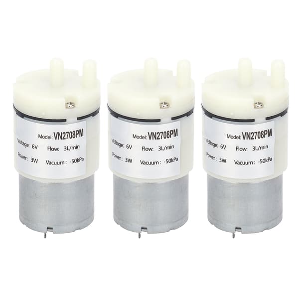 Mini Vakuum Vatten Luftpump för Akvarium DC 6V 3 st