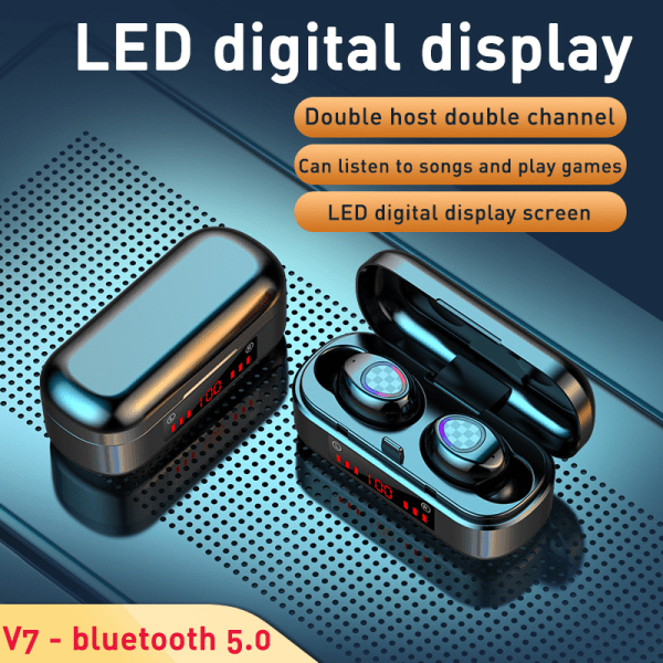 TWS digital display 5.0 V7 bluetooth headset