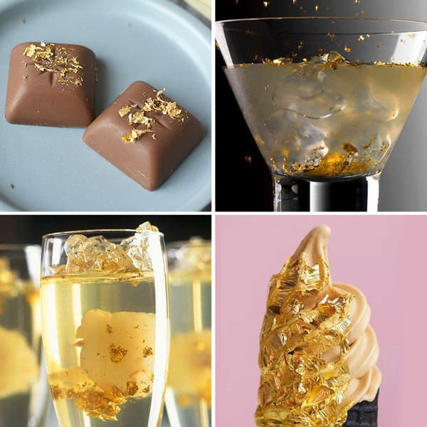 10 ml Gullflak Bladgull Folie Kake Sjokolade Dekor