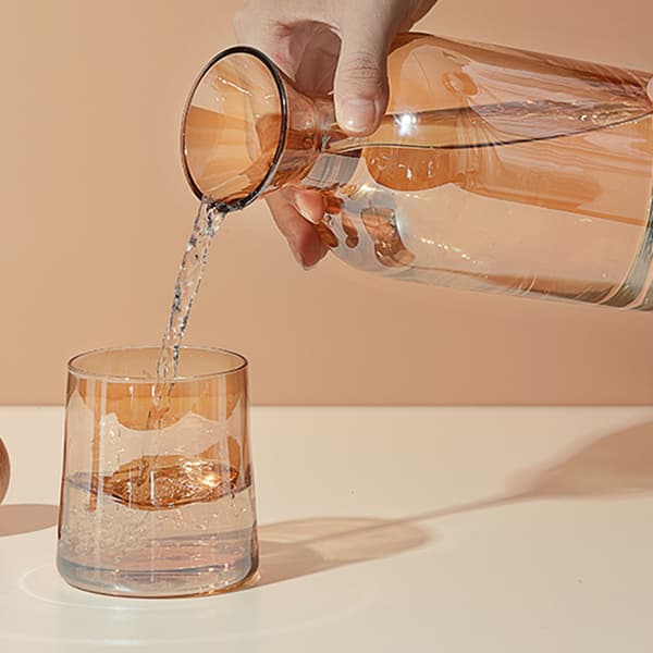 Sengebordsglaskande Sæt 4 Kopper Låg 1200ml Kapacitet Farverige Drikkeglas