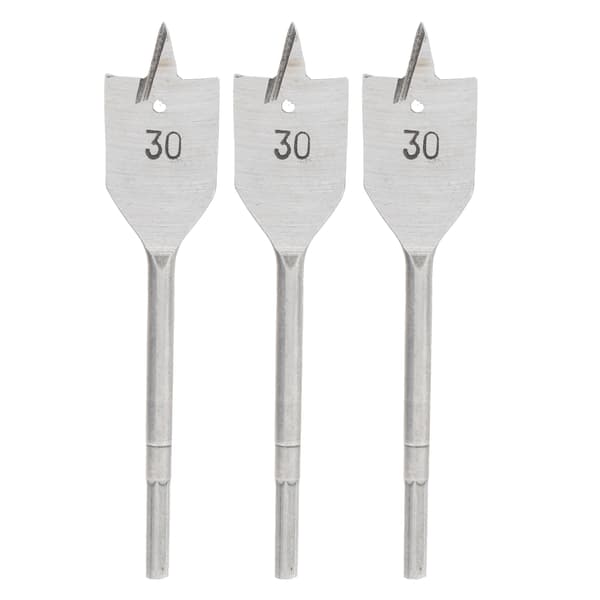 Platt Träborrsats 3 Delar Högkolstål 30 mm