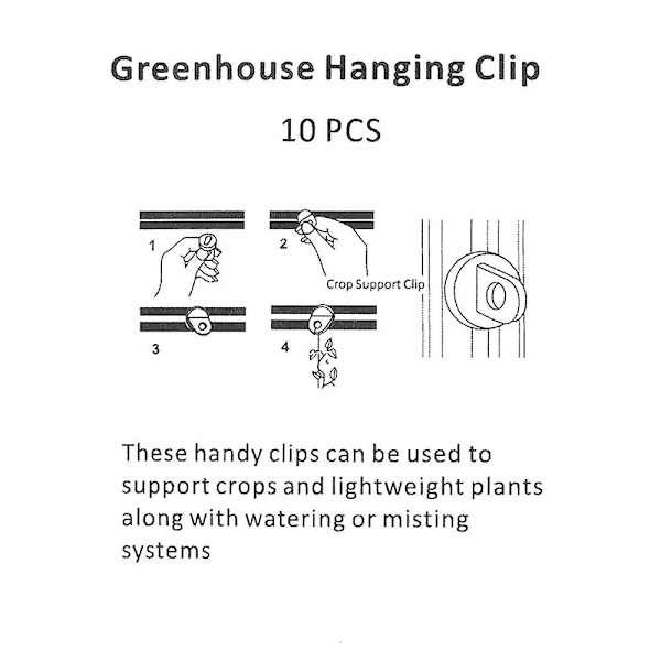 Plastic Drivhuskrog Hængeclips Hængekroge Plante Blomsterbøjle Bøjler Drivhusgadgets Hængeværktøj 10 pcs