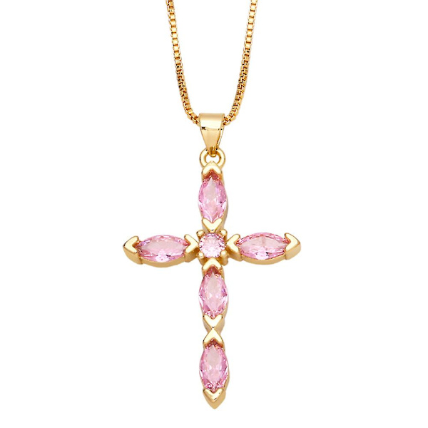 Kaulakoru Vintage Zircon Cross Muotikorut Ac10198 Black