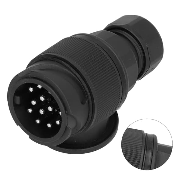 EU 12V Vanntett 13-pinners tilhengerpluggadapter for campingvogn og lastebil