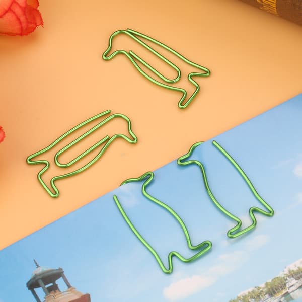 Green Penguin Clip Bokmärken - Set med 20 - Skolmaterial