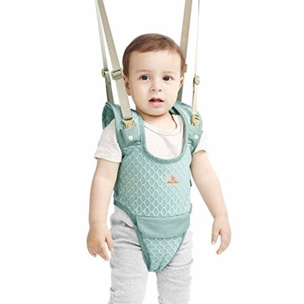 Baby Walker Gåhjälp för stående Baby Walker Lärhjälp Walker Säkerhetskoppel, 4 i 1 Funktionellt Baby Walker-bälte för barn 6-36 månader, A-rosa,