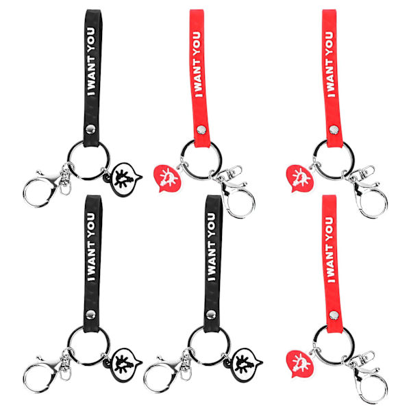6 kpl Avain Lyhyt Lanyard Avaimenperä Hihnat Matkapuhelimen avaimenperä