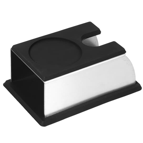 Kaffetamperholder - Rustfrit Stål Silikonstativ (Sort)