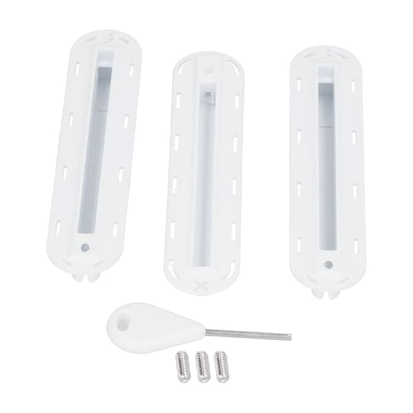 Surfbräda Roder Groove Plast Finned Box Plug Fen Plug Base (3st/set) - Vit