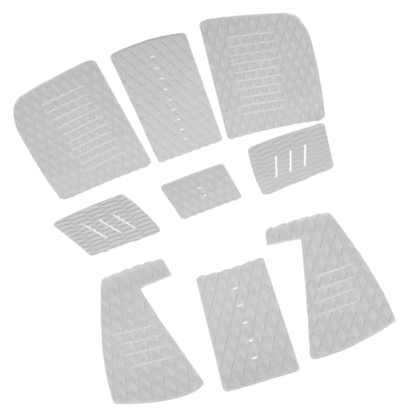 EVA Surfbräda Deck Traction Pad Longboard Paddle Board Mat Vit