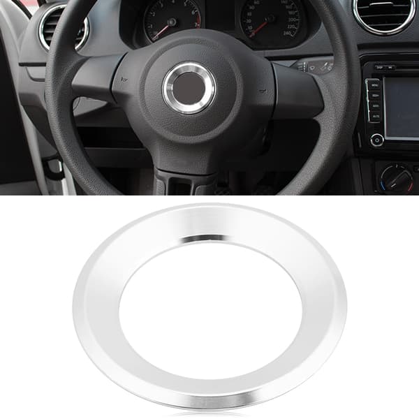 Auton ohjauspyörän rengaskoriste Octavia A7 A5 Rapid Fabia Superb 2012‑2016 hopea
