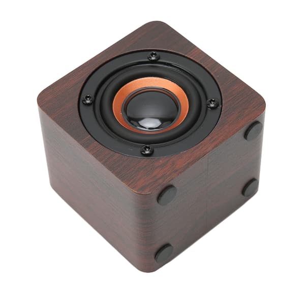 Trådløs Bluetooth-høyttaler Multifunksjonell Retro Bærbar for Hjem Reise Utendørs Valnøtt