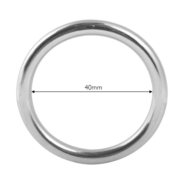 304 Rustfrit Stål Svejsede O-ringe 5mm Linjediameter 40mm Indvendig Diameter Dykkerudstyr