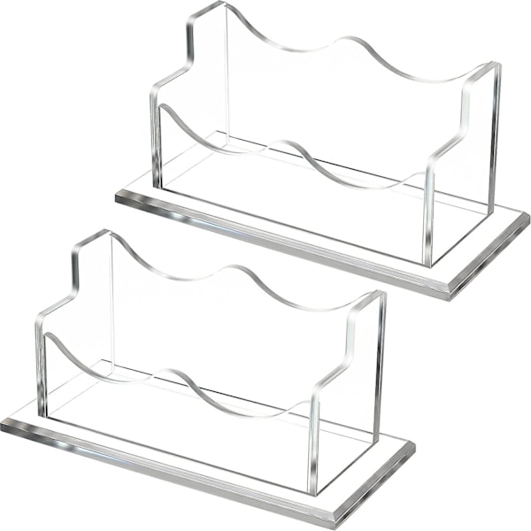 Akryl visitkortholder desktop transparent kort display rack *2,