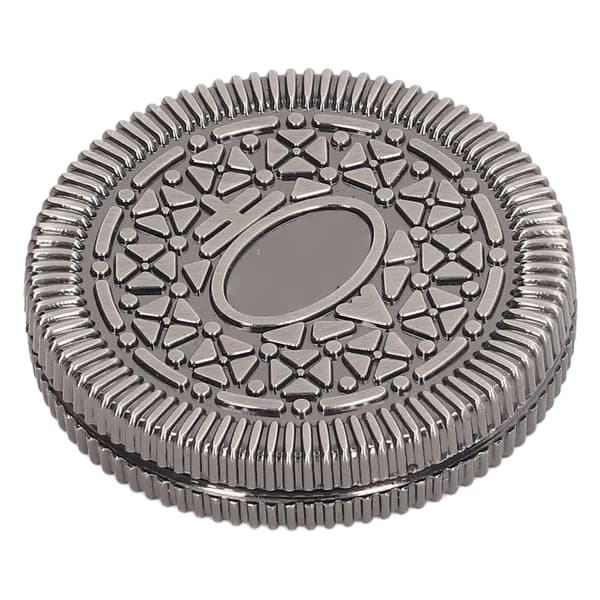 Metall Slider Haptic Coin Vuxen Stress Relief Clicker Fingertoppsleksak ADHD Silver