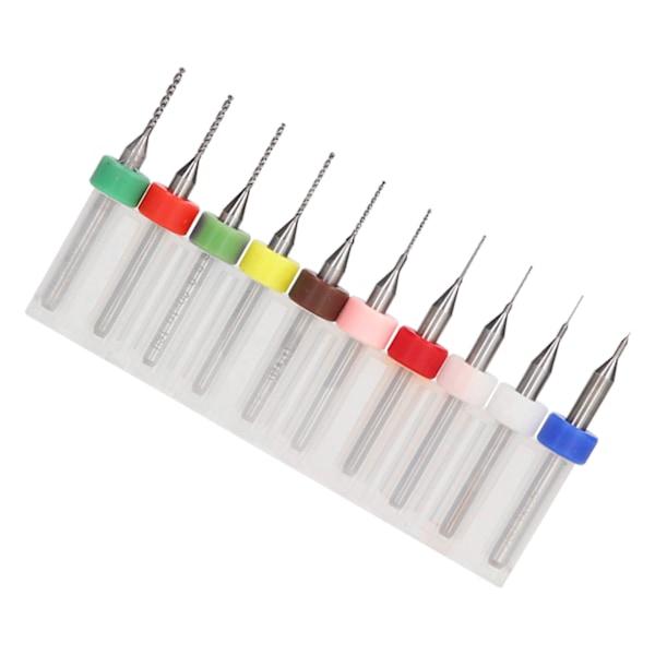 10 st Twist Borr Set med 1/8in Skaft, Volfram Stål Material, Stark Slitstyrka, Hög Hårdhet, Borrstorlek från 0,1-1mm