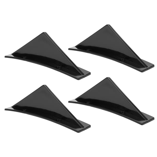 4 STK Kofanger Spoiler Læbe Splitter Diffuser Kit Universal Blank Sort Biltilbehør