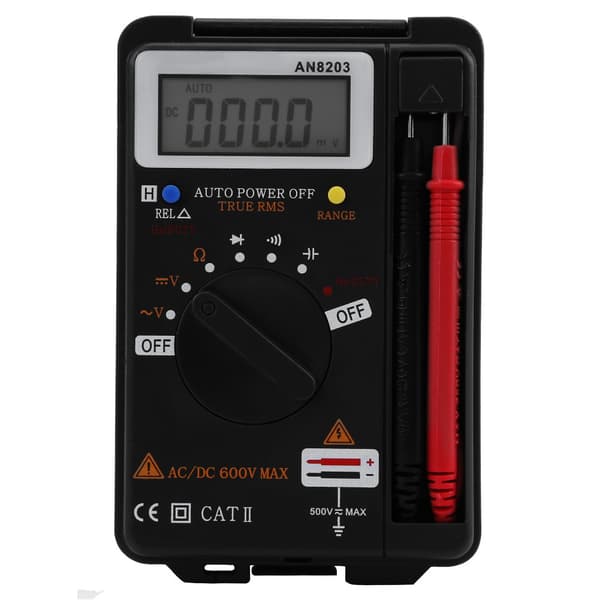 ANENG AN8203 digitalt multimeter - AC/DC voltmeter, ohmmeter, LCD-skjerm (4000 tellinger)