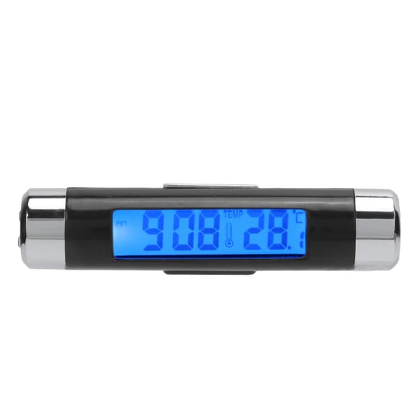Digitalt Termometer Ur med Blåt Baggrundslys Kalender Temperaturmåler