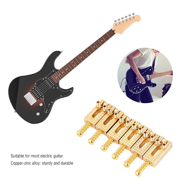 6 st Guld Gitarr Roller Stall Sadel Reparationsdelar