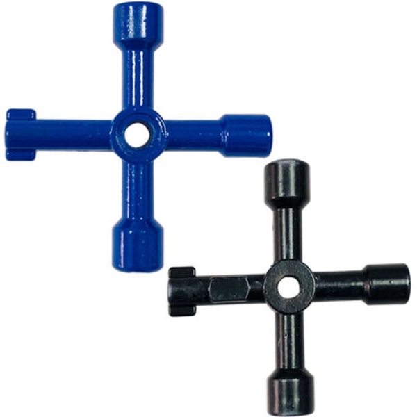 2 STK Universal Multifunktion Cross Triangle Key Skruetrækker til Elektrisk Tog Elevator Kabinet Ventil Legering Firkantet Trian