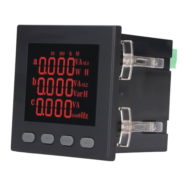 3-fas digital amperemeter intelligent multifunktionell energieffektivitetsmätare AC220V