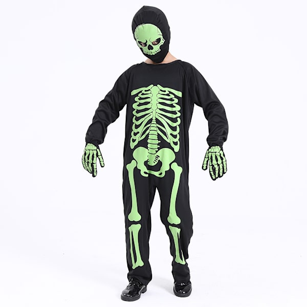 Luminous Skull Suit med maske 140cm