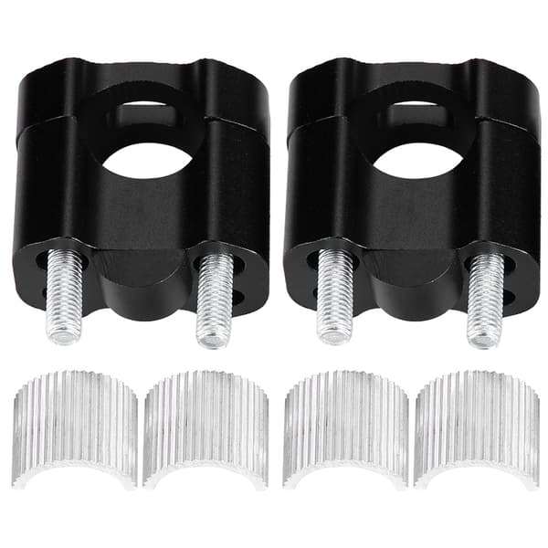 2st Aluminiumlegering 28mm Motorcykelstyre Styre Monteringsklämmor Riser Svart