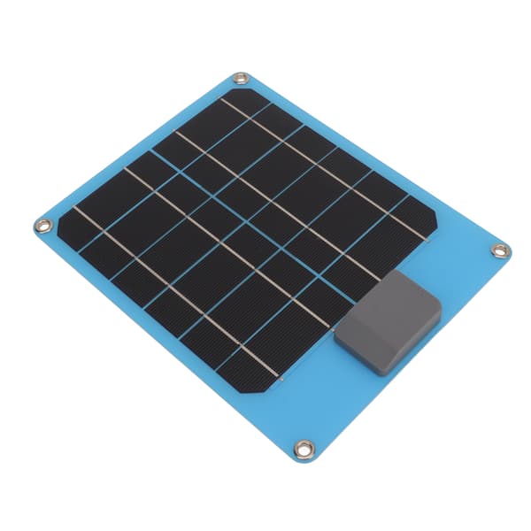 5W 5V Solpanel Monokristallin Strömgenerator Panel Batteriladdarsats för Bil Båt Släp Husbil Blå