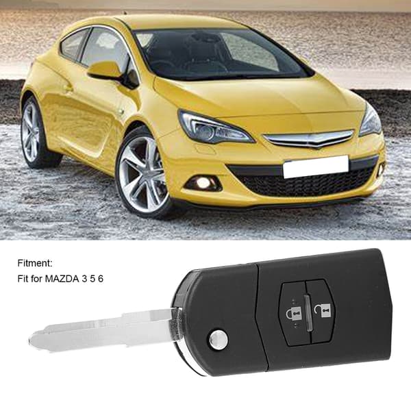 2-knapps bilfjernkontroll Flip Shell nøkkel fob etui deksel for Mazda 3 5 6
