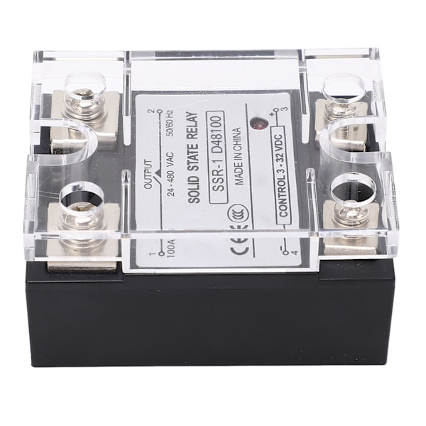 DC til AC Solid State Relæ 100A Anti Elektromagnetisk Interferens SSR Modul til Gadebelysning 24 480VAC