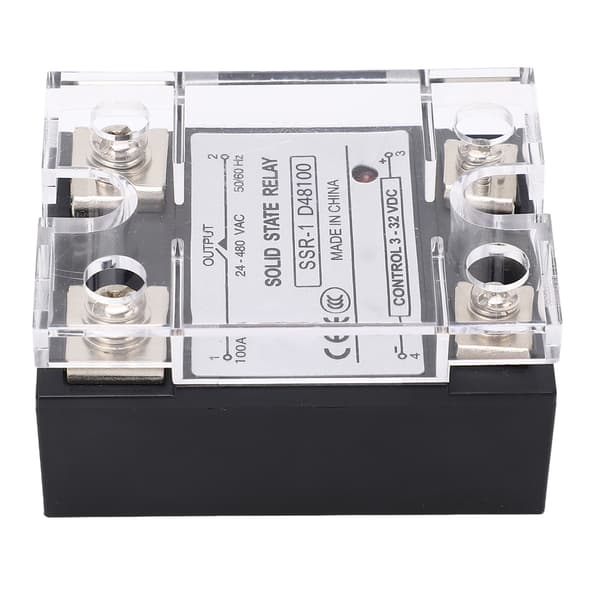 DC till AC Solid State Relä 100A Anti Elektromagnetisk Intereferens SSR Modul för Gatubelysning 24 480VAC