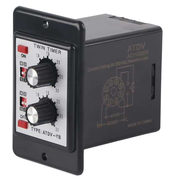 Vred Kontroll Dubbel Timerrelä ATDV YB AC110V 220V 50 60Hz
