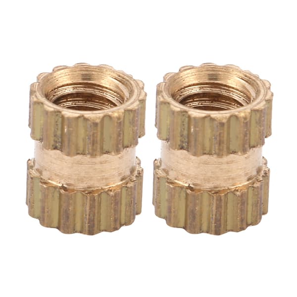 Messinkiset pyöröuritetut sisäosamutterit M2.5x3x3.5 100kpl
