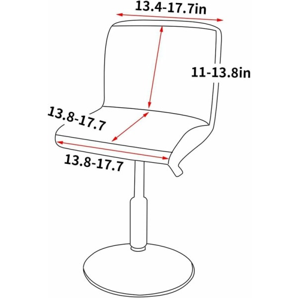 Ønskebarstol 2 stk Elastisk stolebetræk Lavrygget stolebetræk til bar højstolsbetræk, spisestuestol sædebeskytter, f