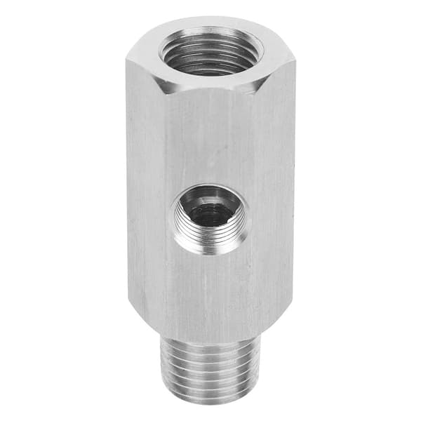 Universal Bilmotor Cylinder 1/4 NPT Adapter 1/8 T304 Rustfrit Stål Olietryk Måler