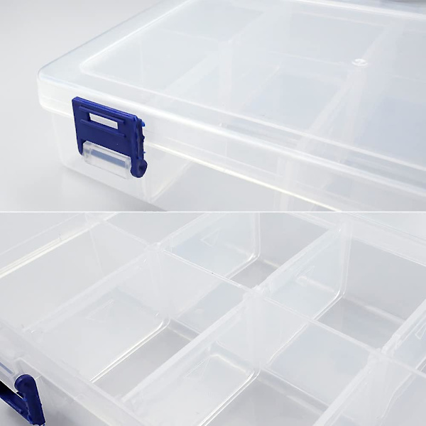 3 stk. Justerbar plastsmykkeboks til opbevaring af øreringe Halskæde gør-det-selv-ting