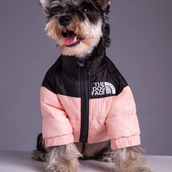 The Dog Face Hundjacka Dunjackor Pufferrock Hundkläder Husdjur Kostym Vinter Hund Kläder Hundklänning rosa pink XL