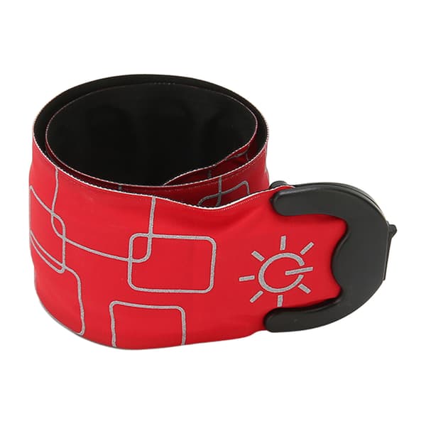 USB Oppladbart LED Sikkerhetsarmbånd Lys Justerbart Armbånd for Nattløping Rød