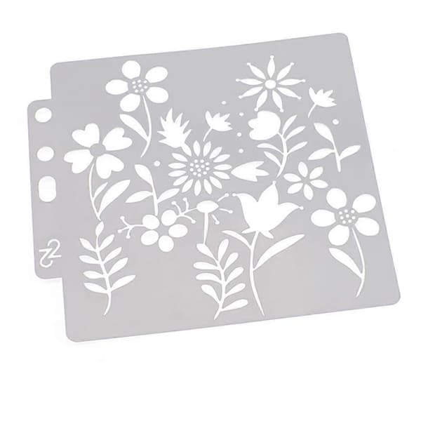 Sjablonger Maleri Scrapbooking Preging Stempling Album Håndverk Blomst Sølv Silver