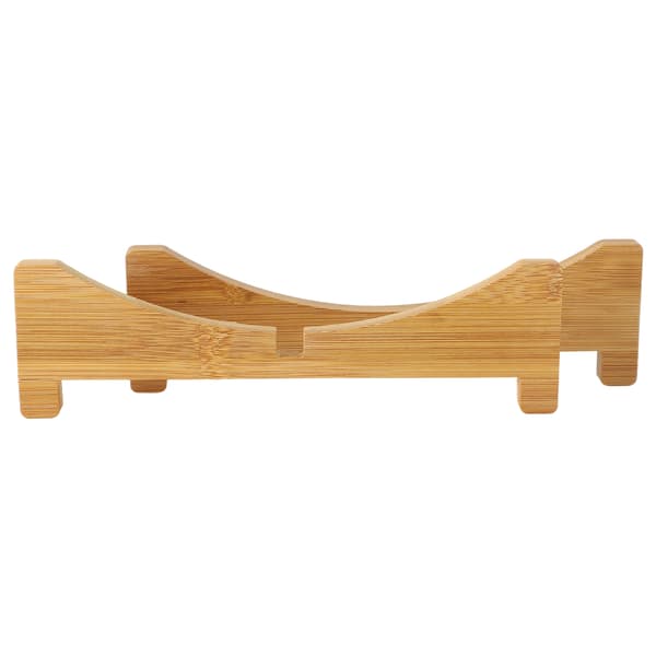 Bambu Växtställ Korsformat Husdjurshem Kök Multifunktionell Bricka 17,5x5cm