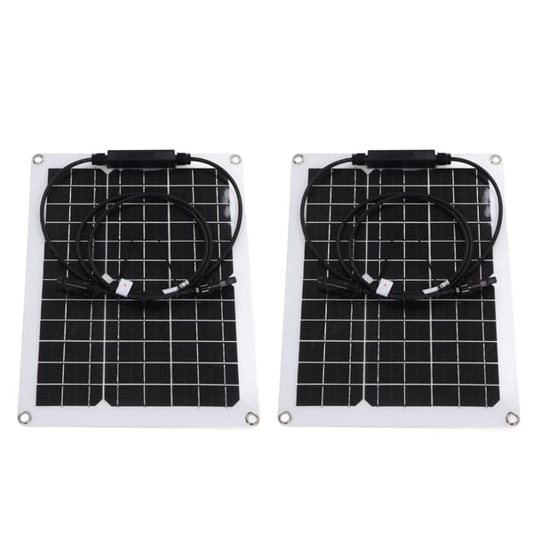 30W Fleksibelt Vandtæt Monokrystallinsk Solpanel med 50A Solcellecontroller til 12V Batteri