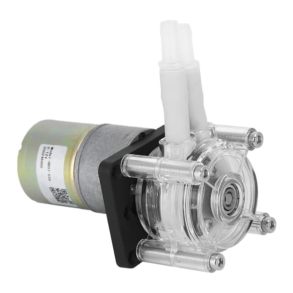 Selvsugende peristaltisk pumpe rustfritt stål transparent PC-hode 12V DC-motor
