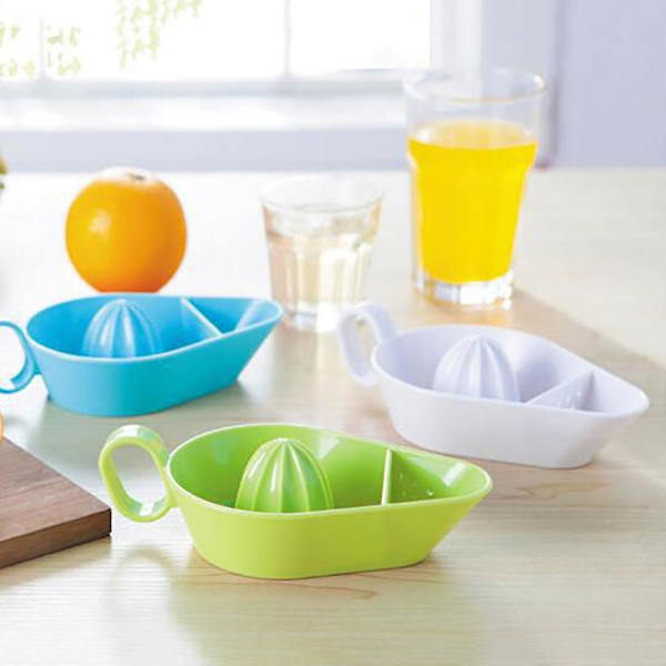 Bærbar plastkøkken frugt manuel juicer citronpresser appelsinjuicemaskine