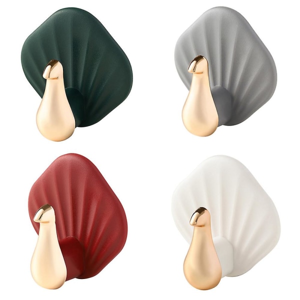 Liimakoukut Pyyhekoukkukoukku Koukkuihin Seinäripustimet Vedenpitävät Tarrakoukut Ripustukseen Kylpyhuone Keittiö Koti - 4 pakkausta Mixed color