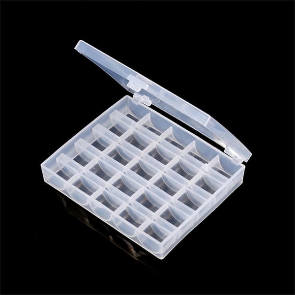 Plastspoler Organizer Oppbevaringsboks for 25 symaskinspoler