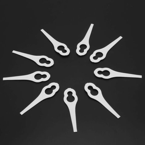 Gräsklipparblad, plast Gräsklipparblad Delar 8,3 cm 60 st Vit