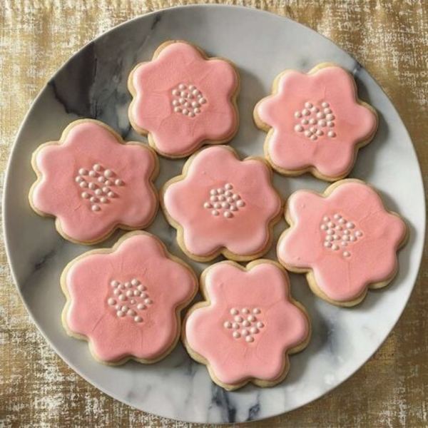 Set med 12 konditorivaror, morsdagspresent, metallkakor i rostfritt stål Fondant kaka konditorichoklad i