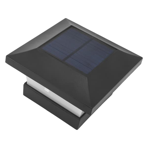 Solar Stolpehatt Lys 3W 6000K Hvit 2000mAh IP65 LED Solcellelampe for Gårdsplasser Gjerder Bro