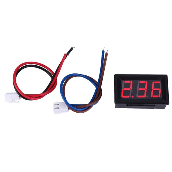 Digital DC-strømvisningspanel - 0-10A Amperemeter - Rød